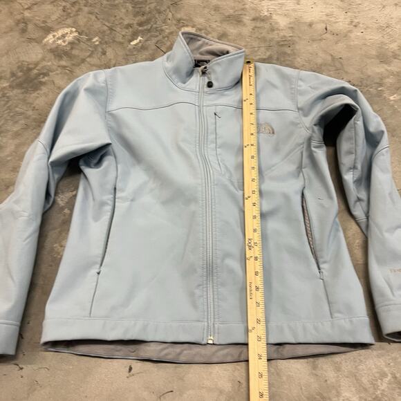 The North Face APEX Size M Womens Full Zip Stand Collar Softshell Jacket Blue - Picture 2 of 6
